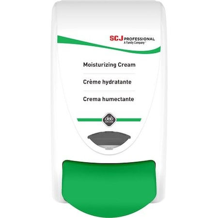 Sc Johnson Dispenser, Manual, f/Moisturizing Cream, 1 L Cap, White/Green SJNRES1LDS